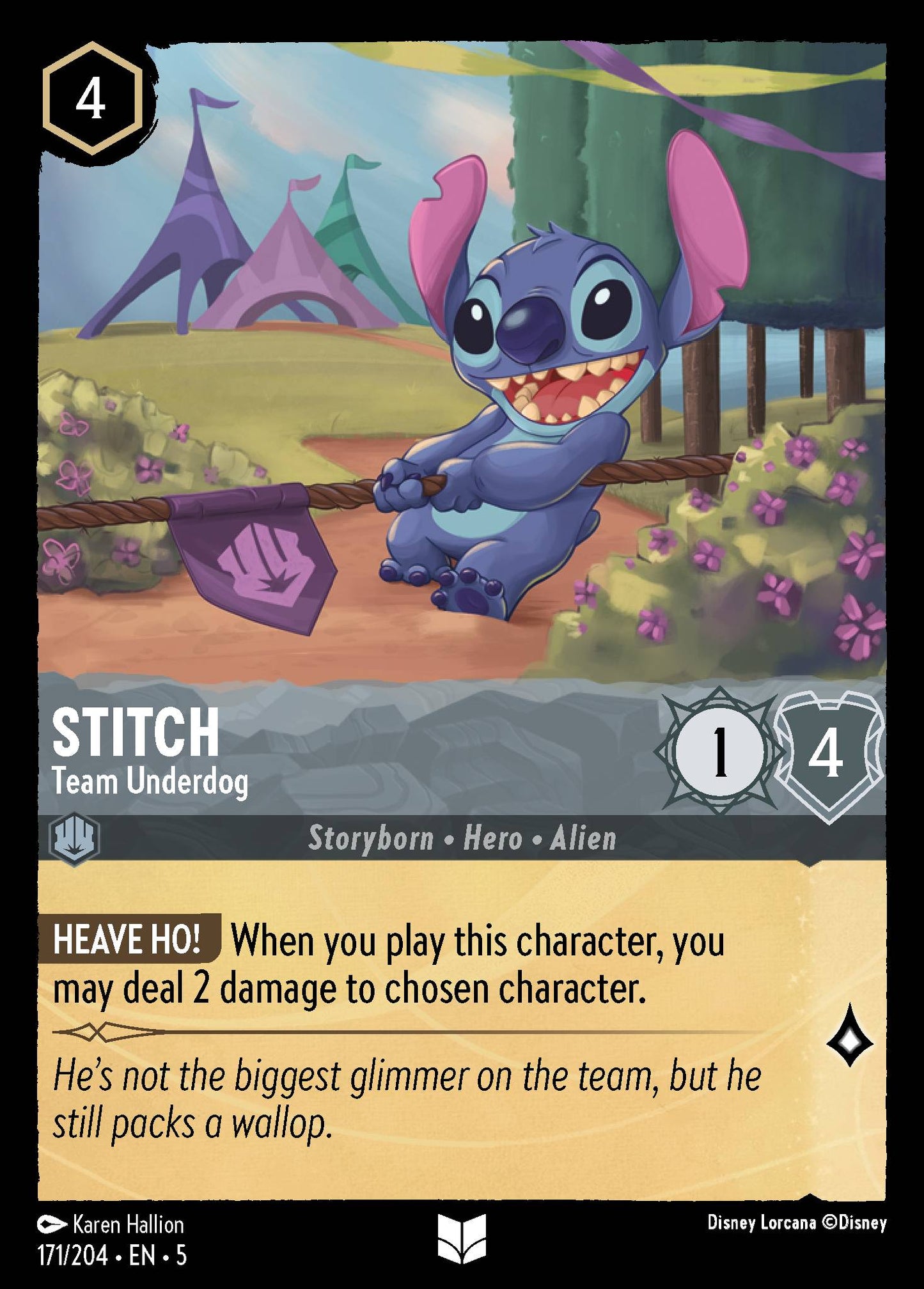 Stitch - Team Underdog - Disney Lorcana Card