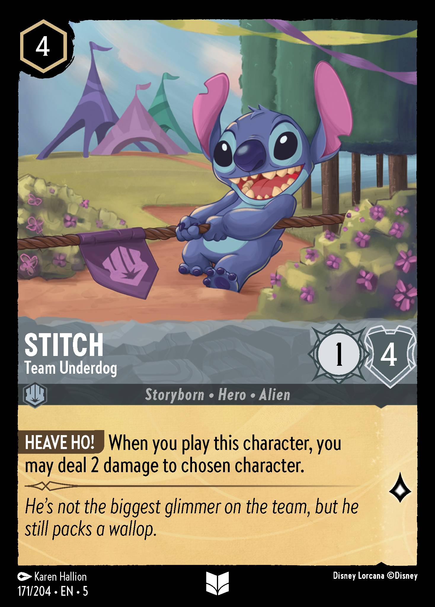 Stitch - Team Underdog - Disney Lorcana Card