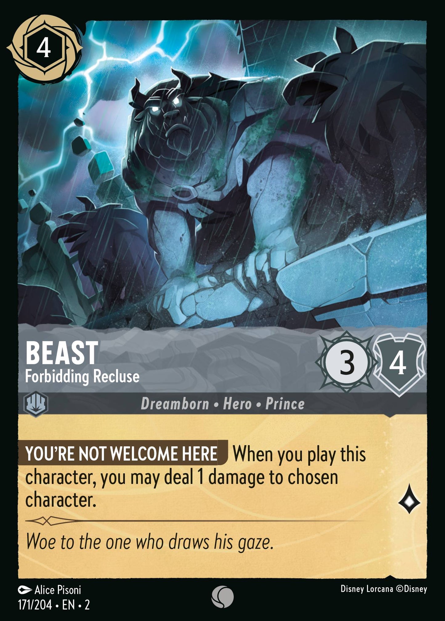 Beast - Forbidding Recluse - Common Lorcana Card