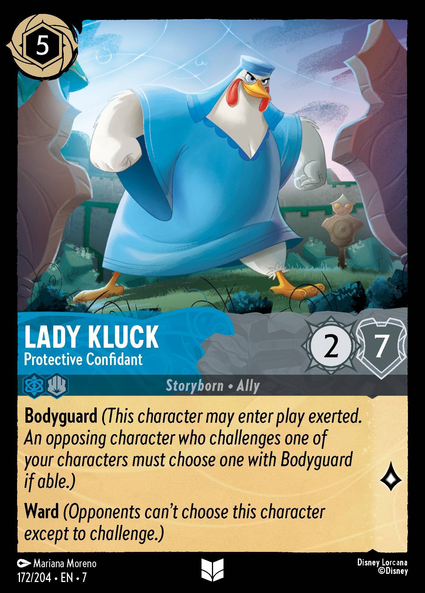 Lady Kluck - Protective Confidant - Uncommon Lorcana Card