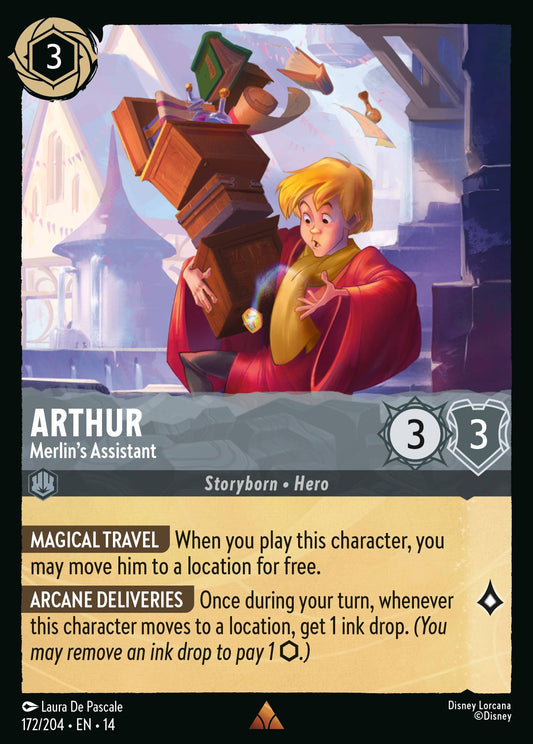 Arthur - Merlin's Assistant - Rare Lorcana Card