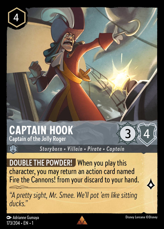Captain Hook - Captain of the Jolly Roger - Rare Lorcana Card