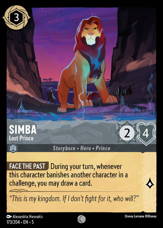 Simba - Lost Prince - Common Lorcana Card