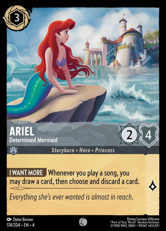 Ariel - Determined Mermaid - Disney Lorcana Card