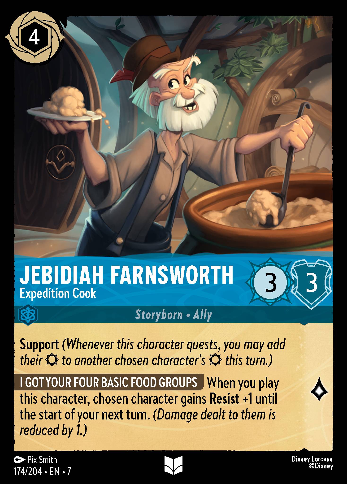 Jebidiah Farnsworth - Expedition Cook - Uncommon Lorcana Card
