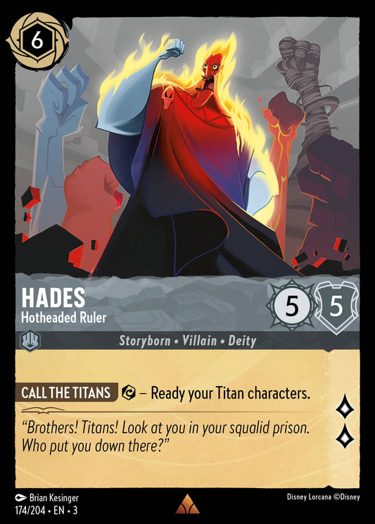 Hades - Hotheaded Ruler - Rare Lorcana Card