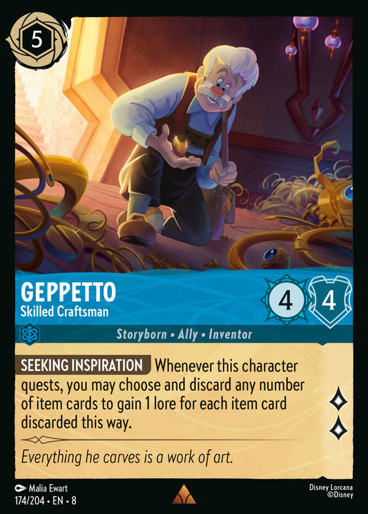 Geppetto - Skilled Craftsman - Rare Lorcana Card