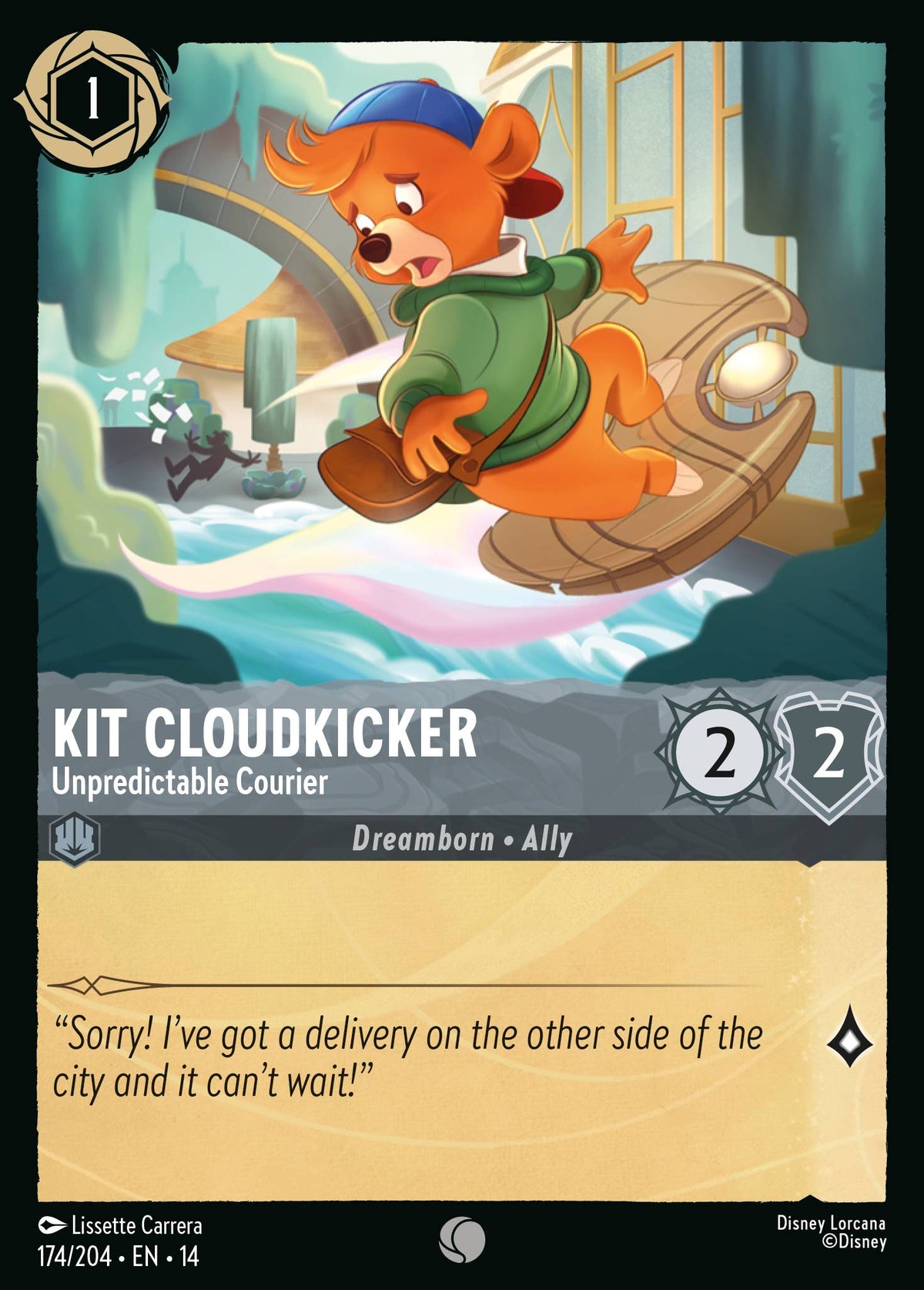 Kit Cloudkicker - Unpredictable Courier - Common Lorcana Card