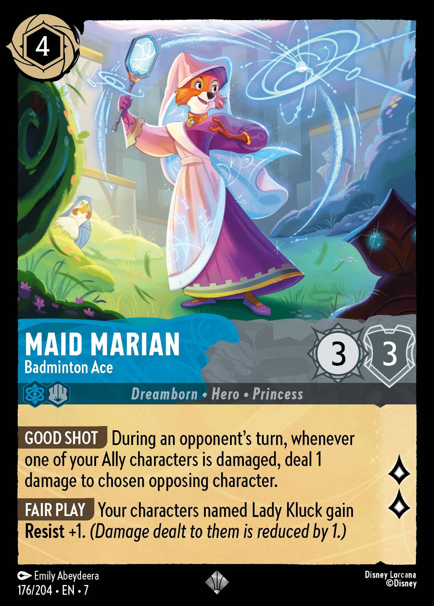 Maid Marian - Badminton Ace - Super Rare Lorcana Card