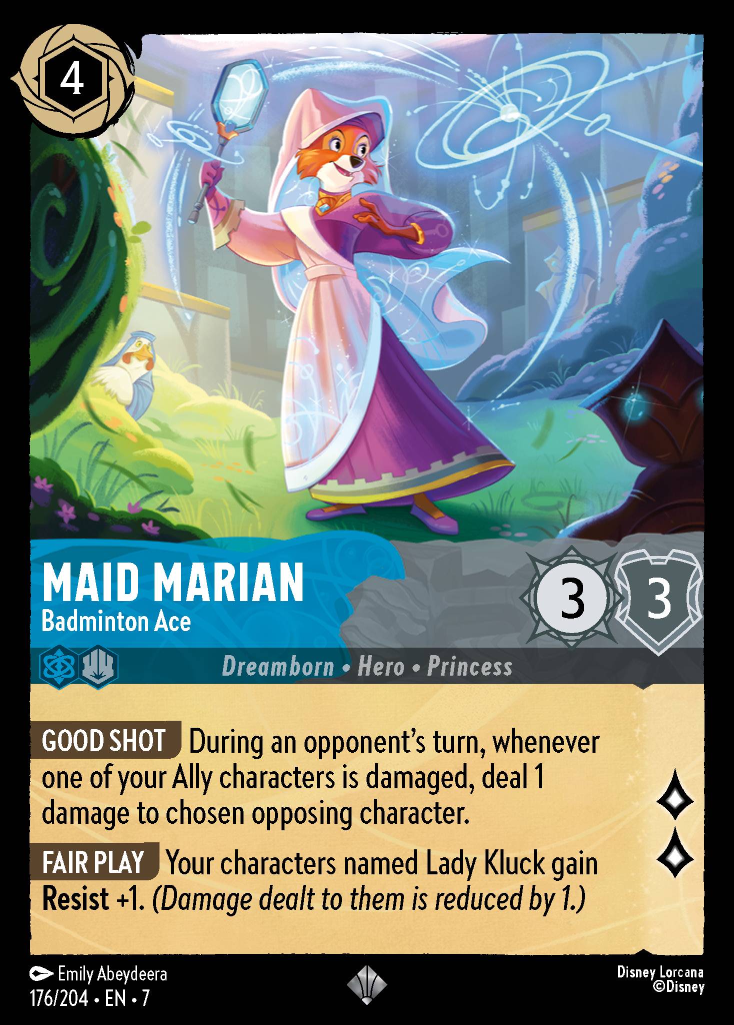 Maid Marian - Badminton Ace - Super Rare Lorcana Card