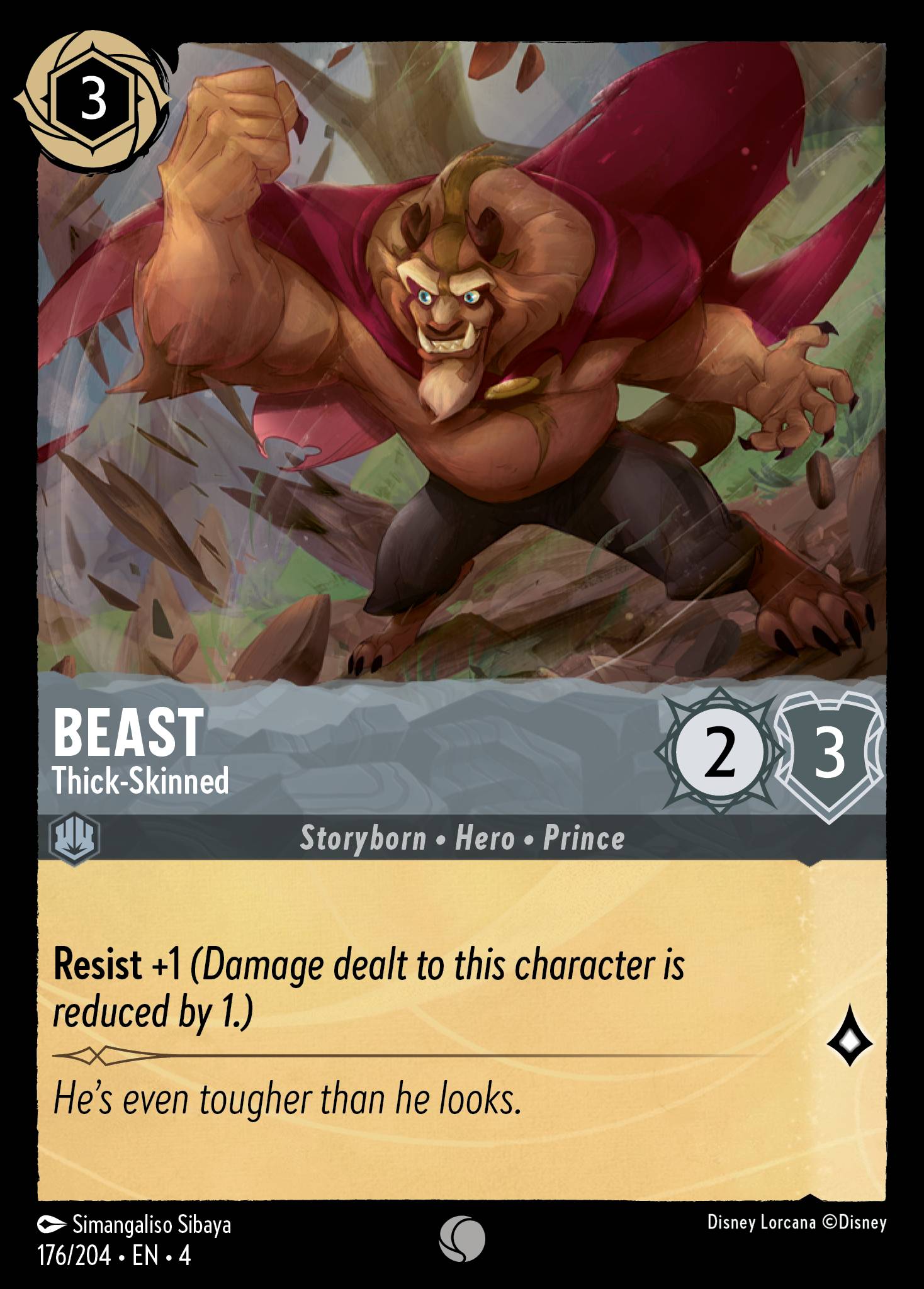 Beast - Thick-Skinned - Common Lorcana Card