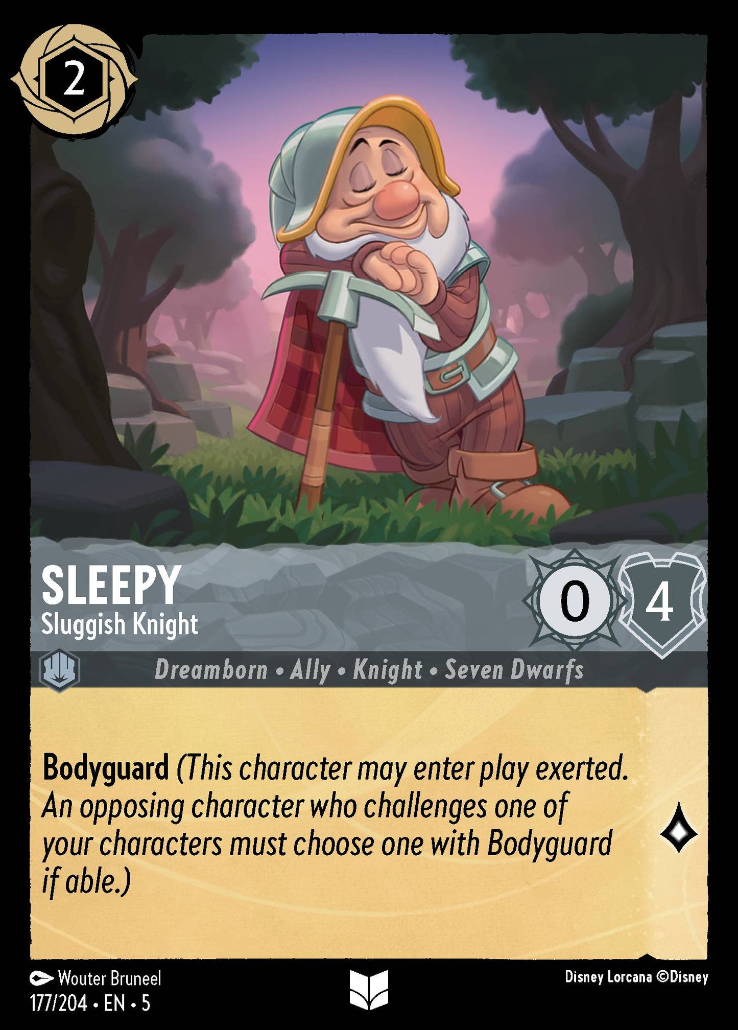 Sleepy - Sluggish Knight - Uncommon Lorcana Card