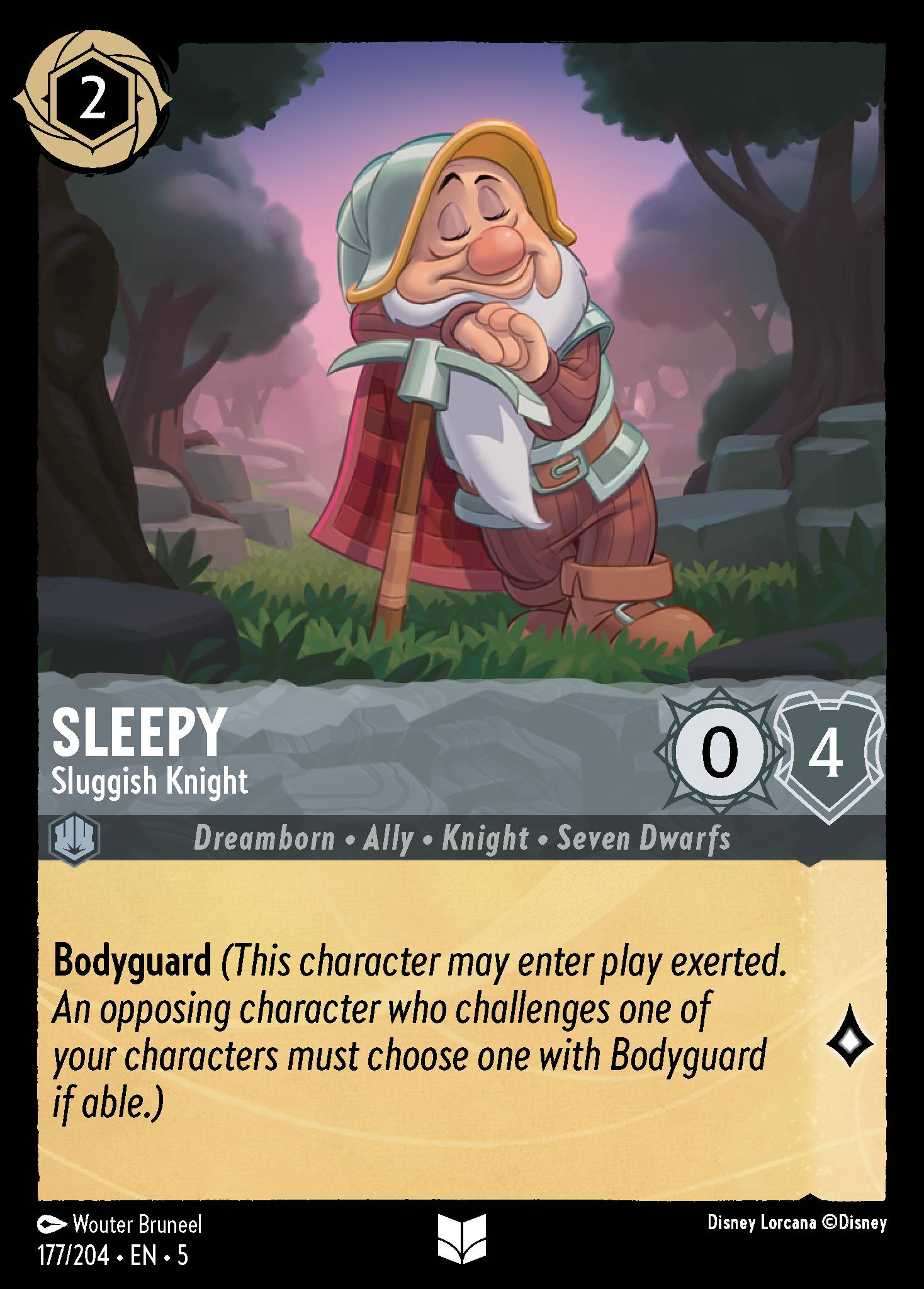 Sleepy - Sluggish Knight - Uncommon Lorcana Card