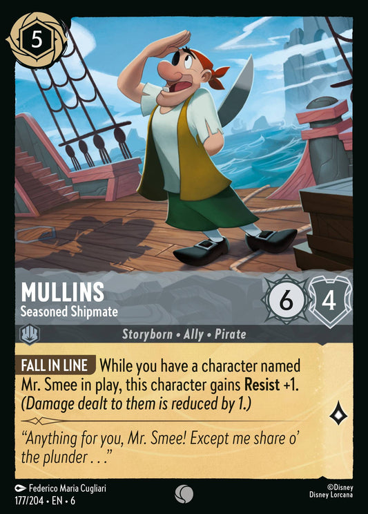 Mullins - Seasoned Shipmate - Common Lorcana Card