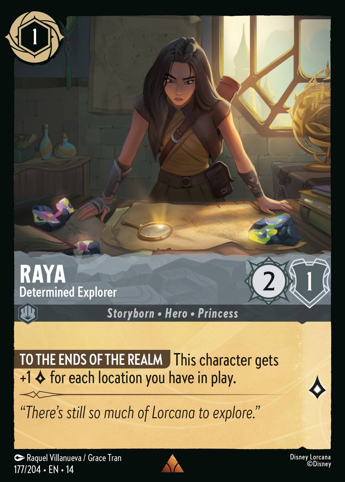 Raya - Determined Explorer - Rare Lorcana Card