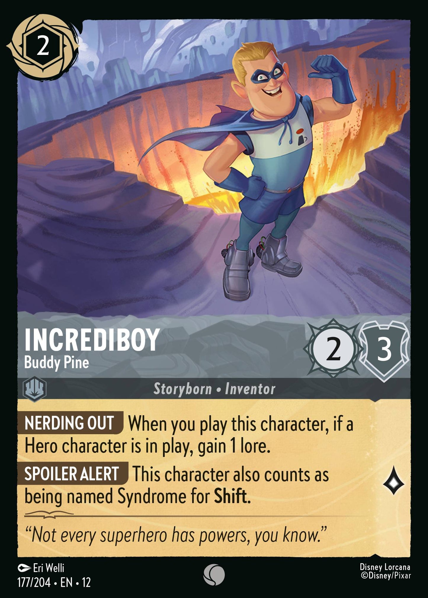 Incrediboy - Buddy Pine - Common Lorcana Card