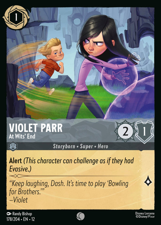 Violet Parr - At Wits' End - Common Lorcana Card