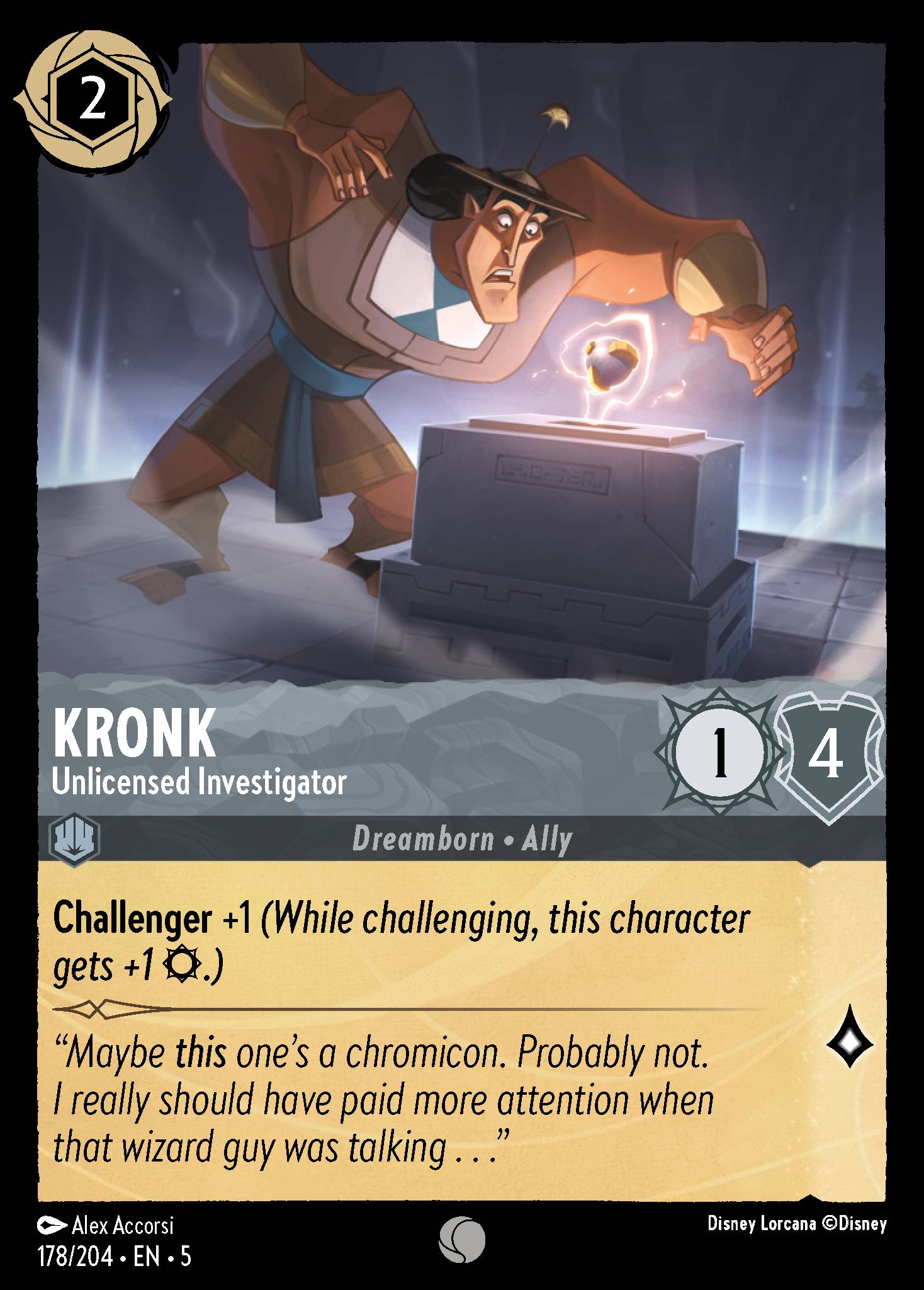 Kronk - Unlicensed Investigator - Common Lorcana Card