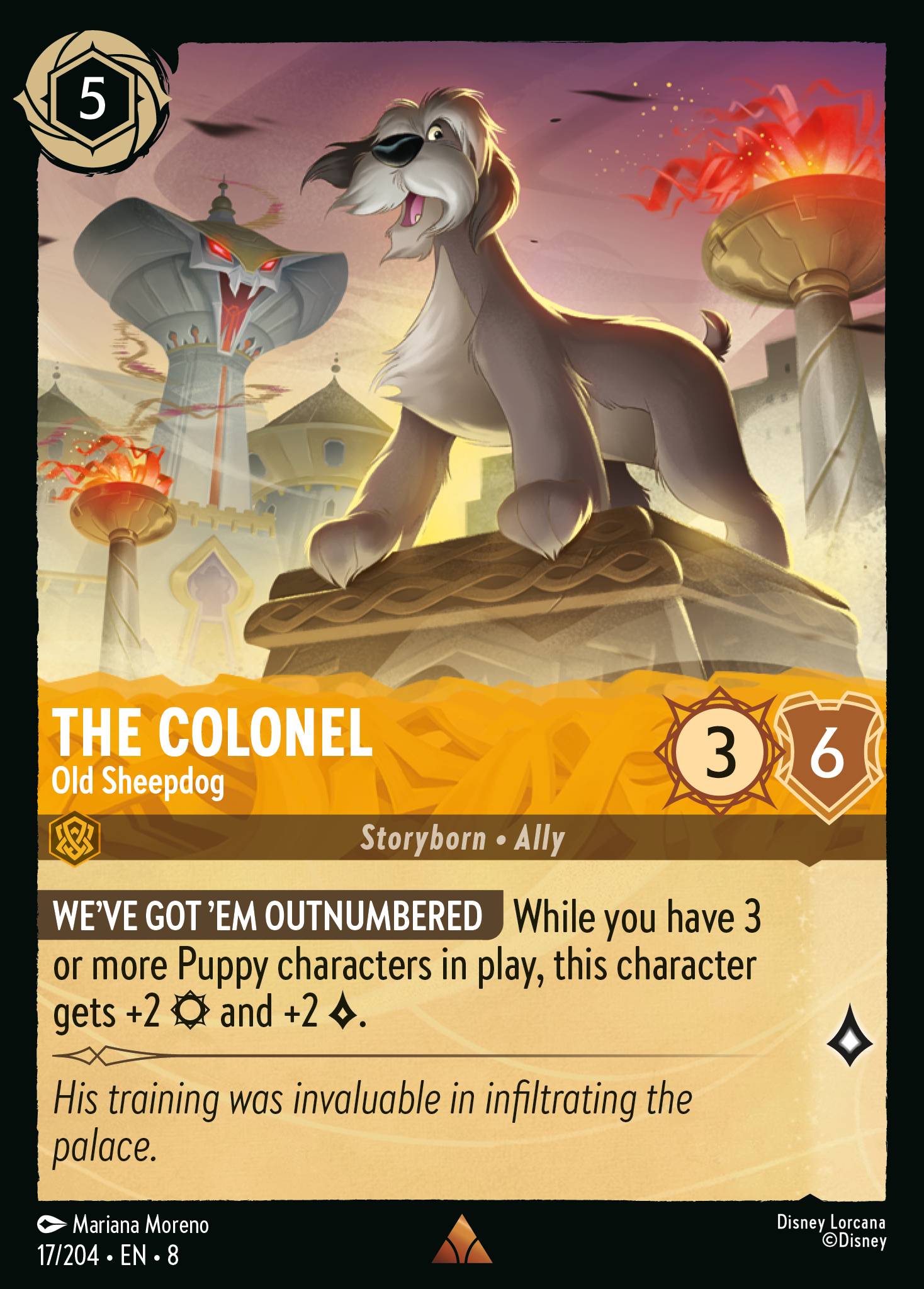 The Colonel - Old Sheepdog - Rare Lorcana Card