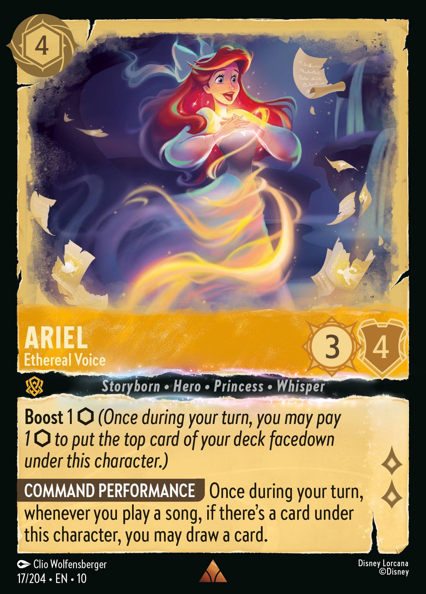 Ariel - Ethereal Voice - Rare Lorcana Card