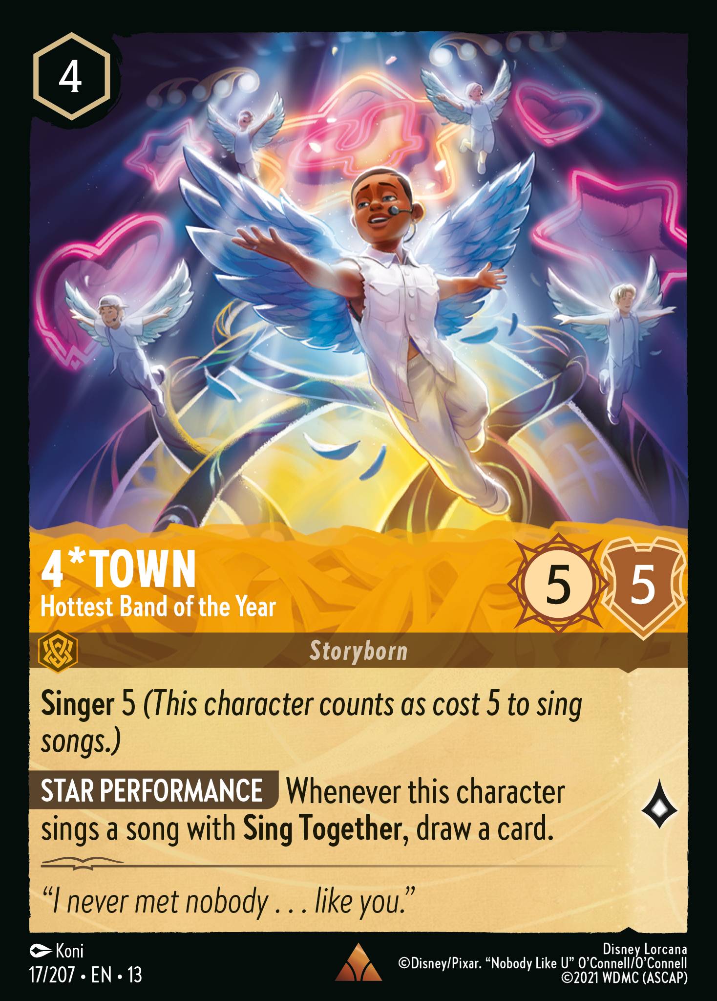 4*Town - Hottest Band of the Year - Rare Lorcana Card