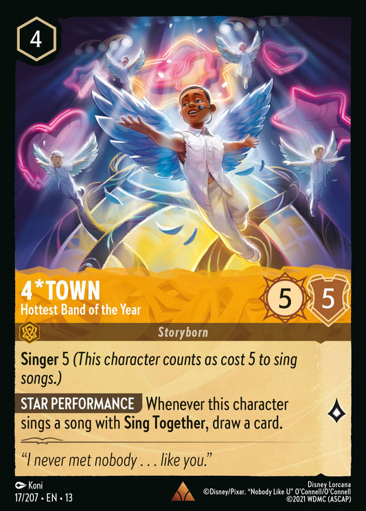 4*Town - Hottest Band of the Year - Rare Lorcana Card