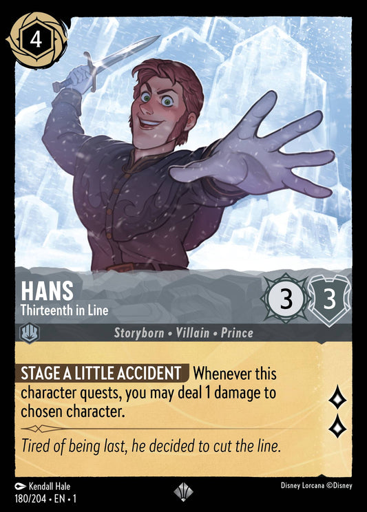 Hans - Thirteenth in Line - Super Rare Lorcana Card