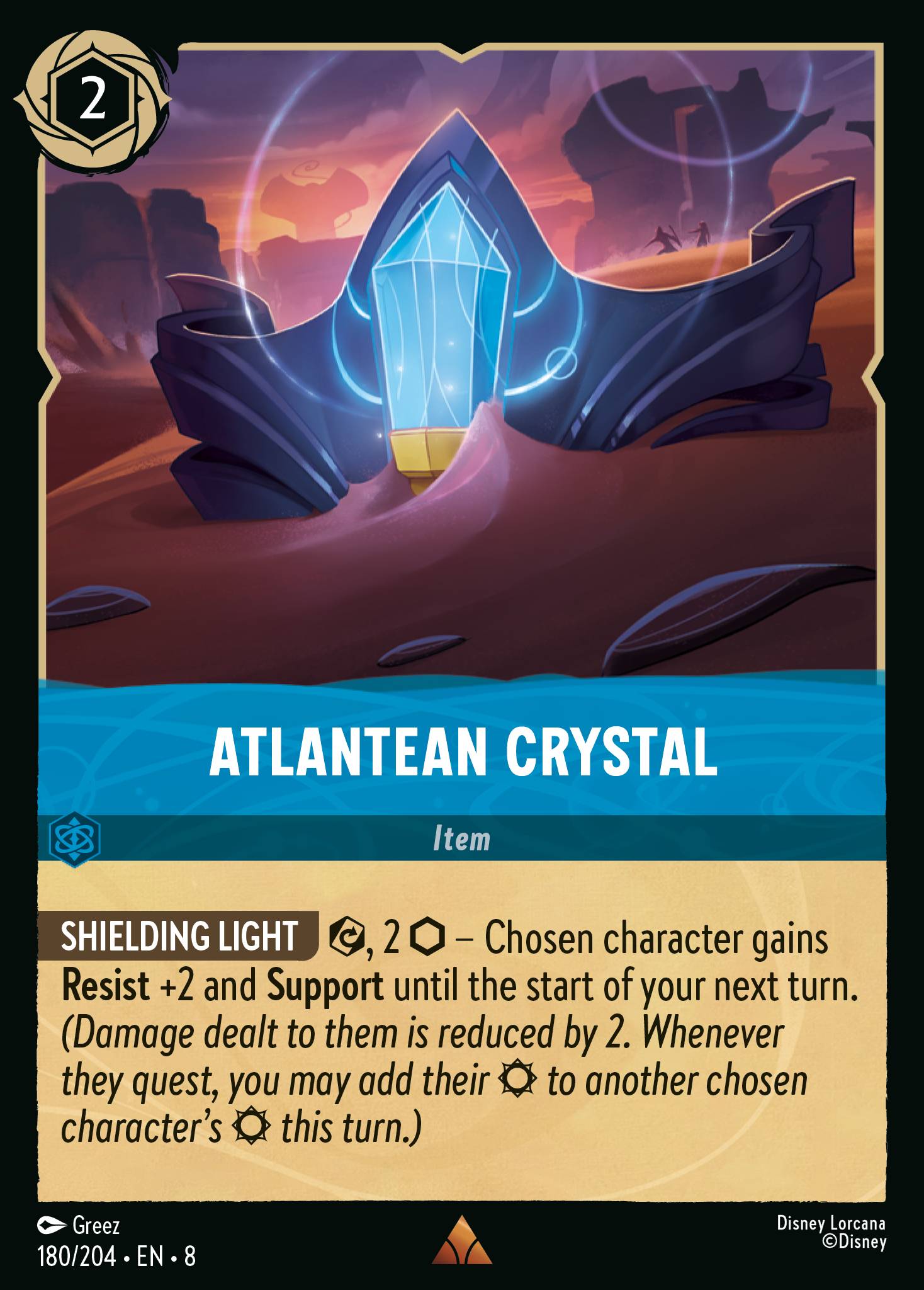 Atlantean Crystal - Rare Lorcana Card