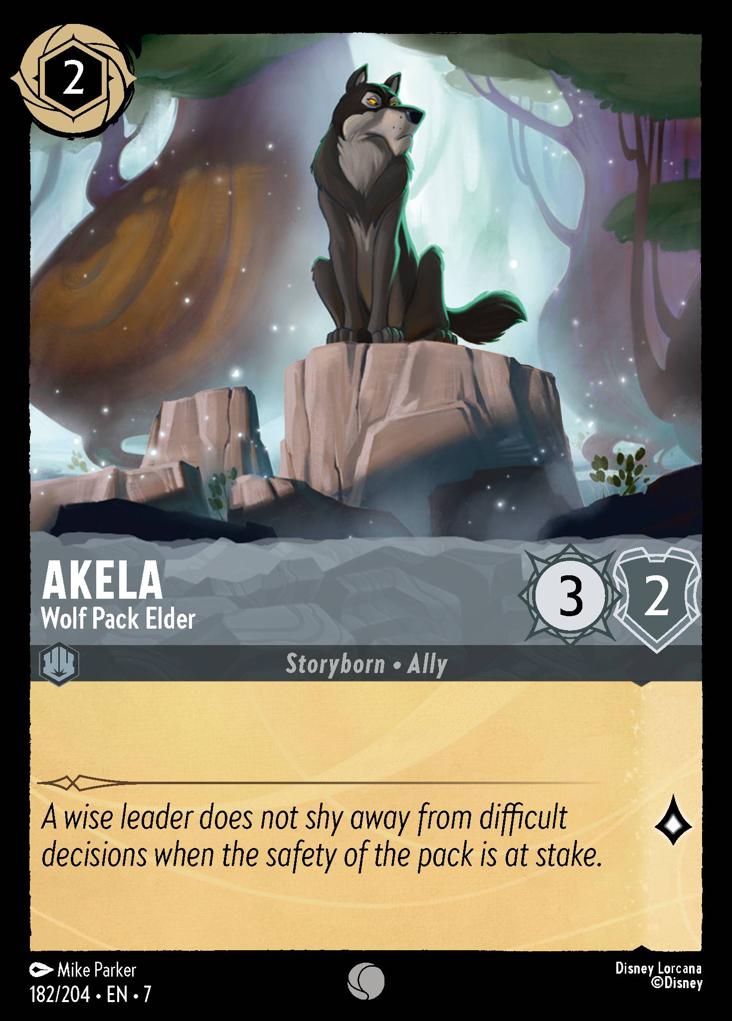 Akela - Wolf Pack Elder - Common Lorcana Card