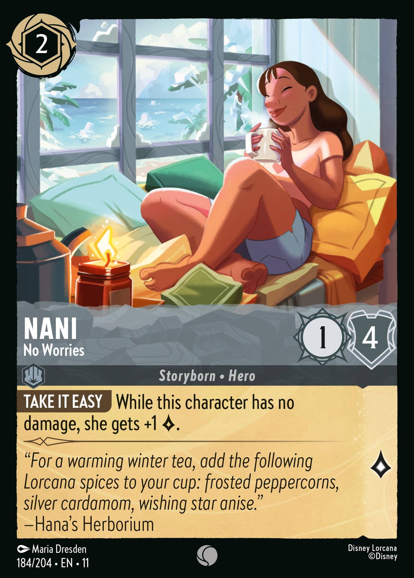 Nani - No Worries - Common Lorcana Card