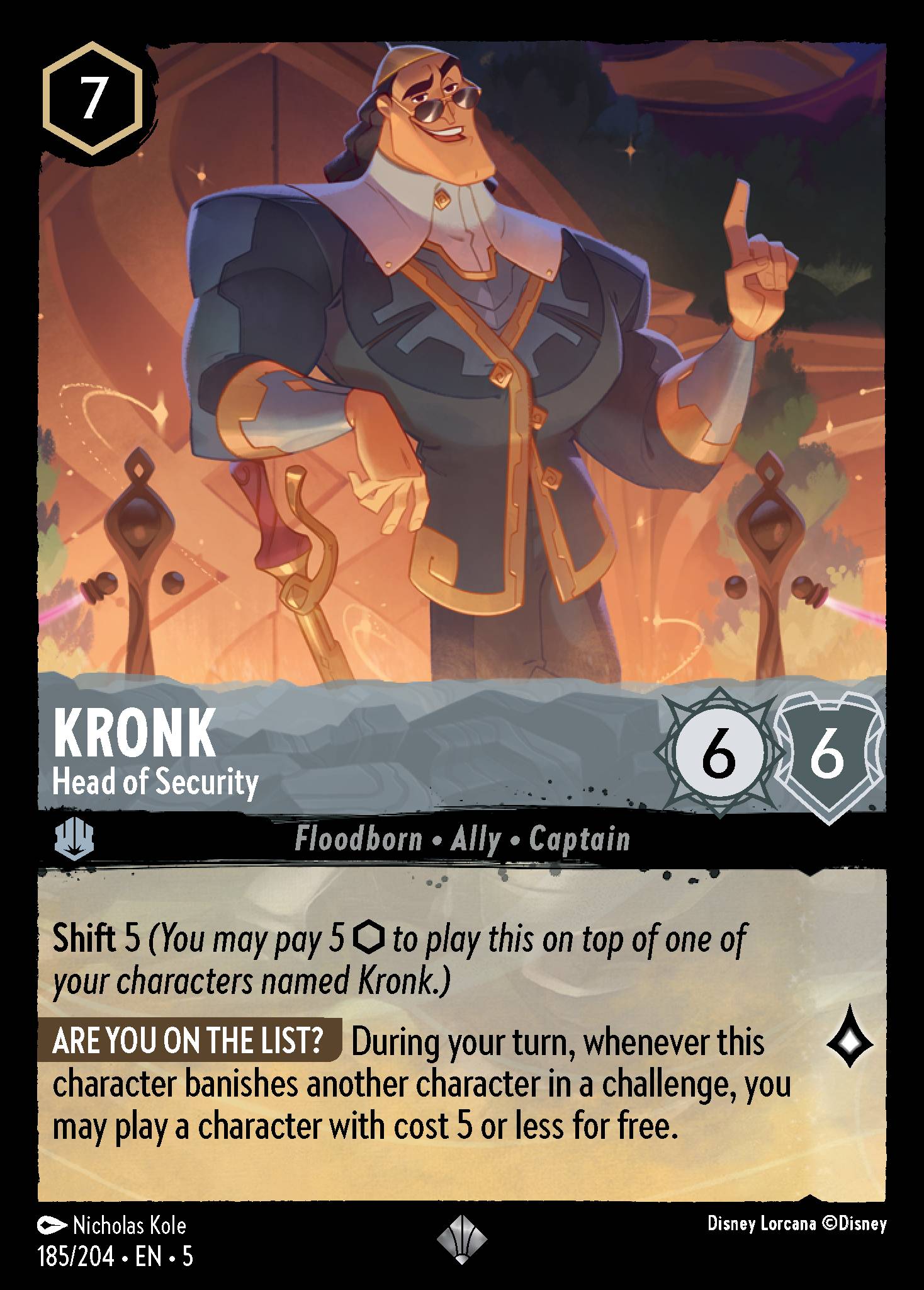 Kronk - Head of Security - Super Rare Lorcana Card