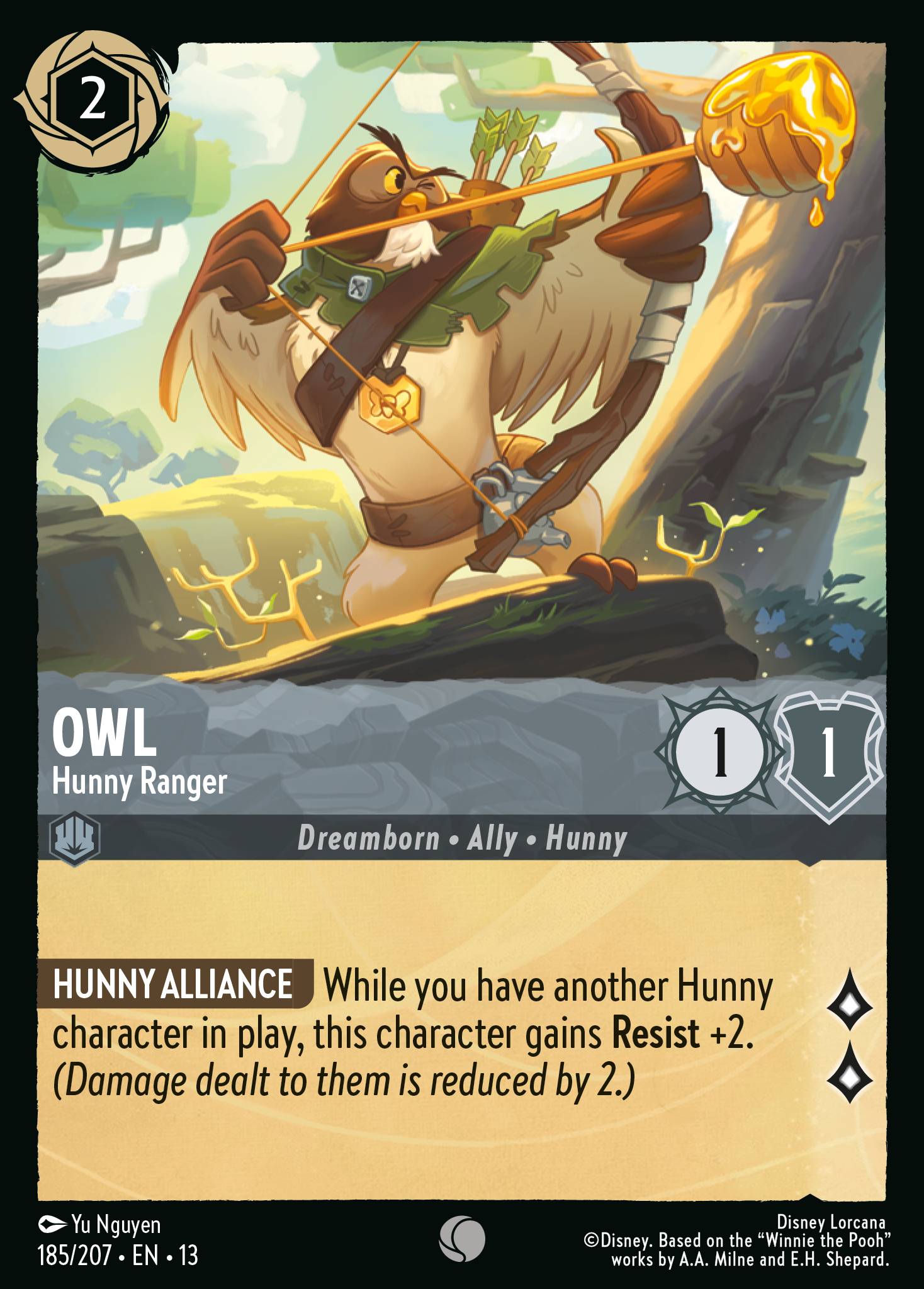 Owl - Hunny Ranger - Common Lorcana Card