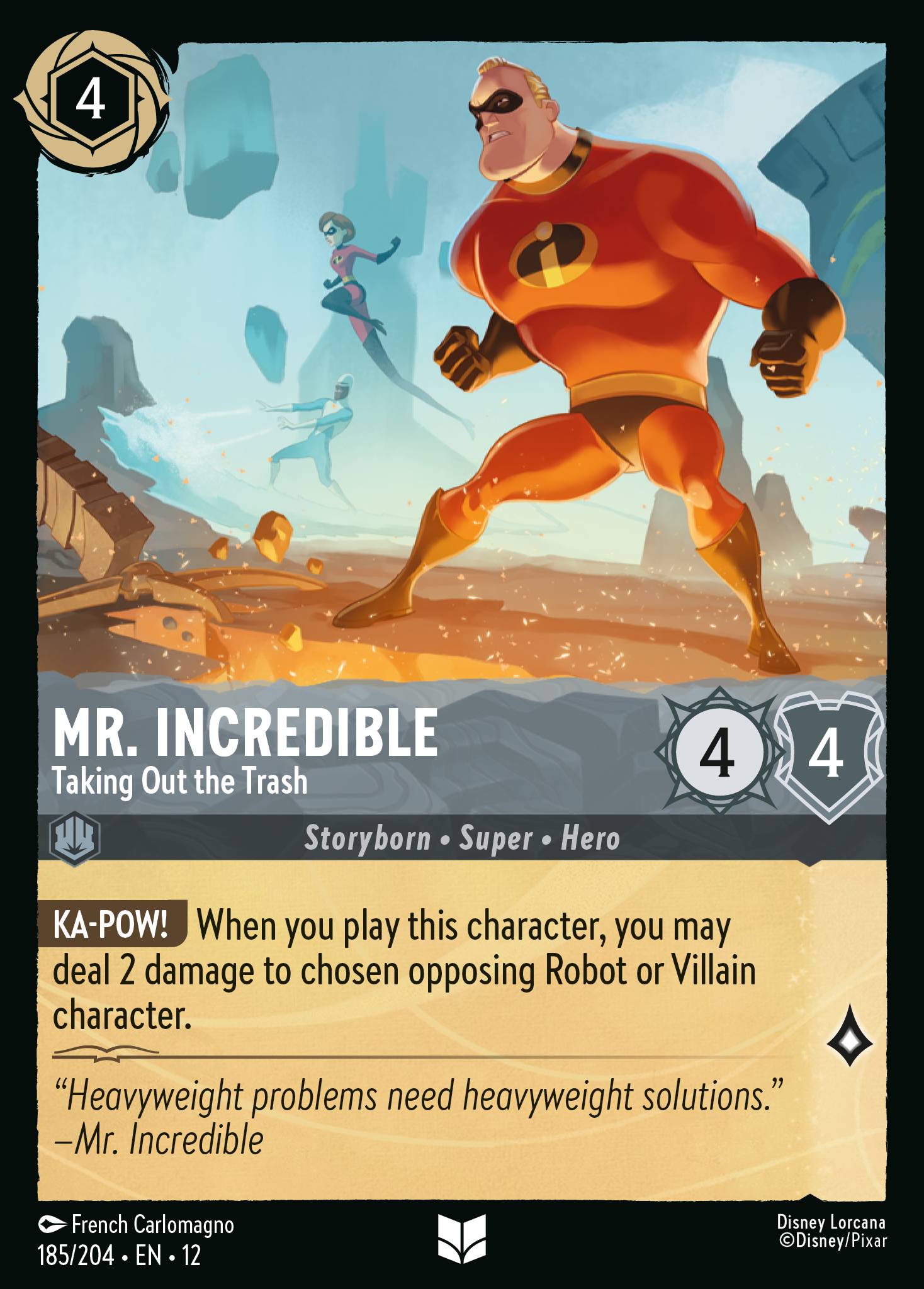 Mr. Incredible - Taking Out the Trash - Uncommon Lorcana Card