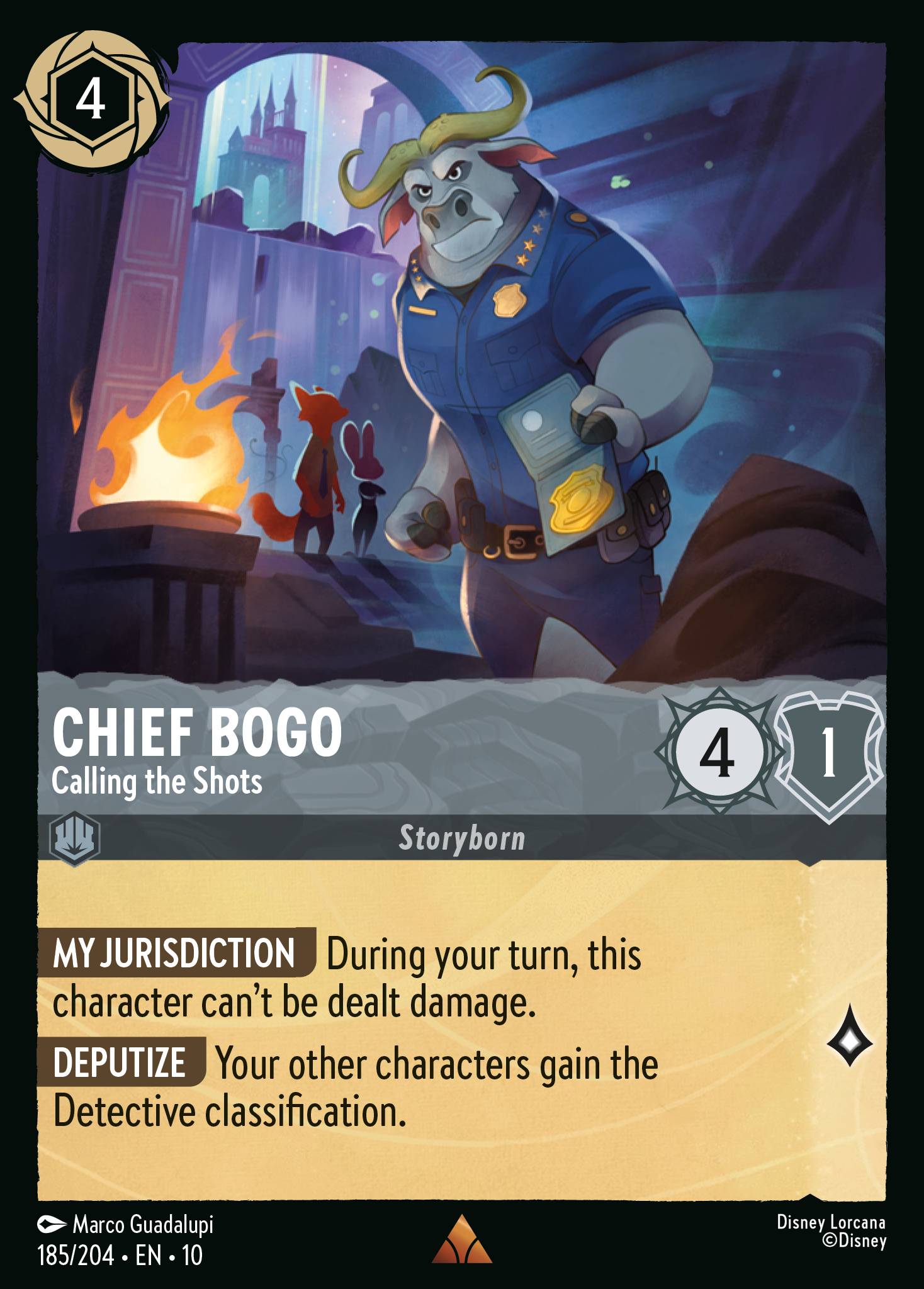 Chief Bogo - Calling the Shots - Rare Lorcana Card