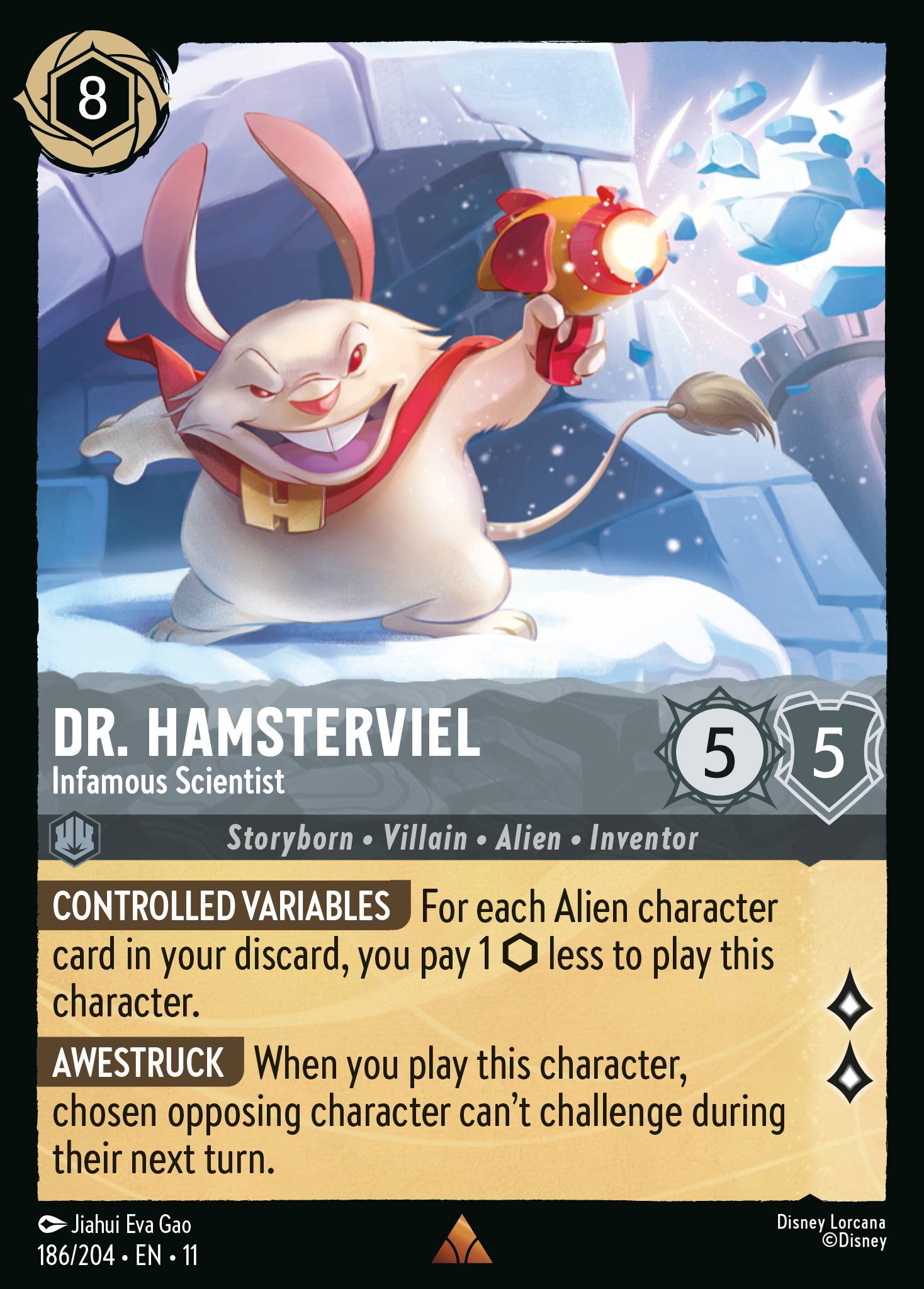 Dr. Hamsterviel - Infamous Scientist - Rare Lorcana Card