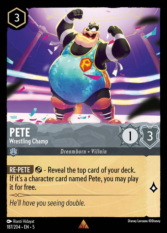 Pete - Wrestling Champ - Rare Lorcana Card