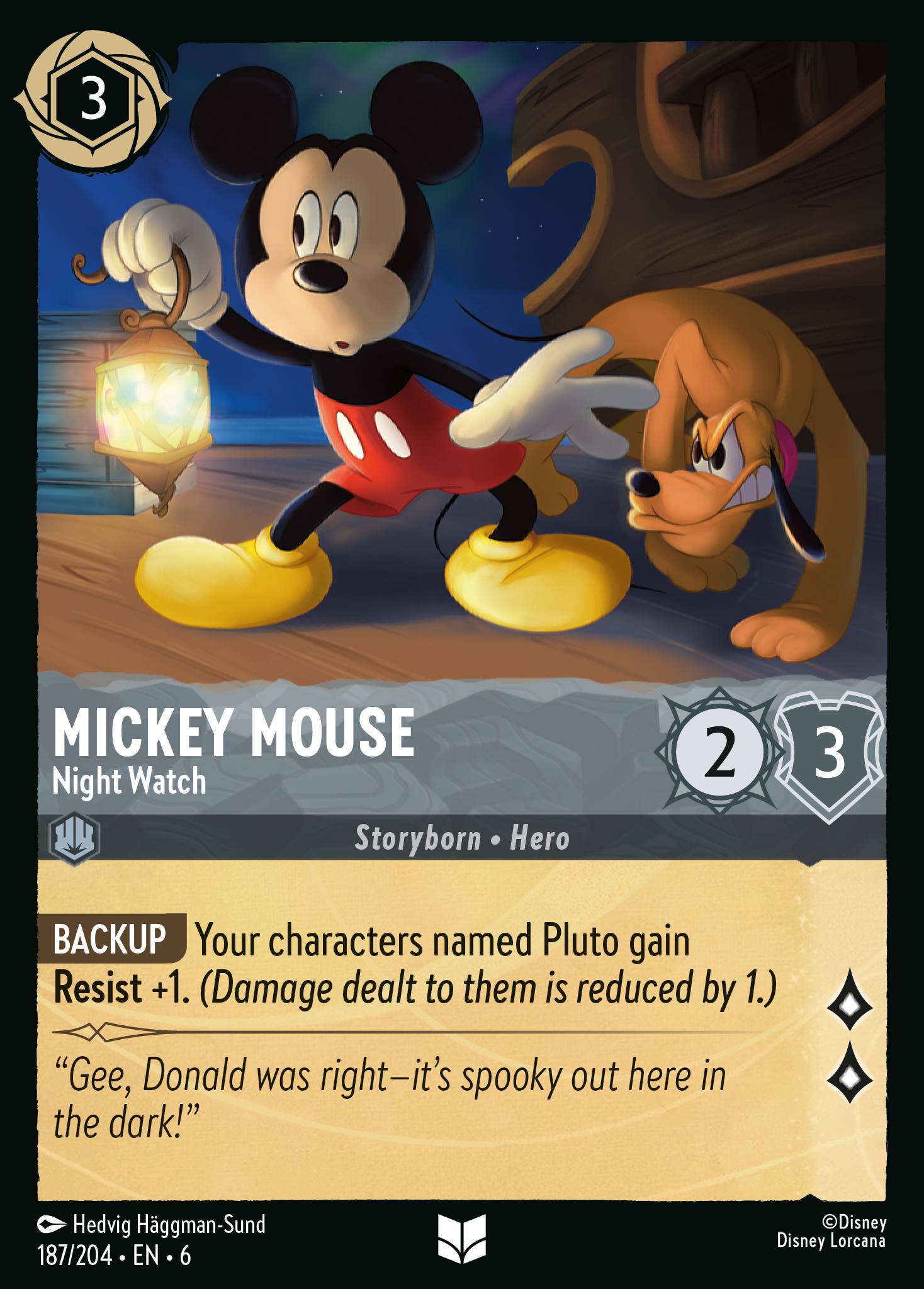 Mickey Mouse - Night Watch - Uncommon Lorcana Card