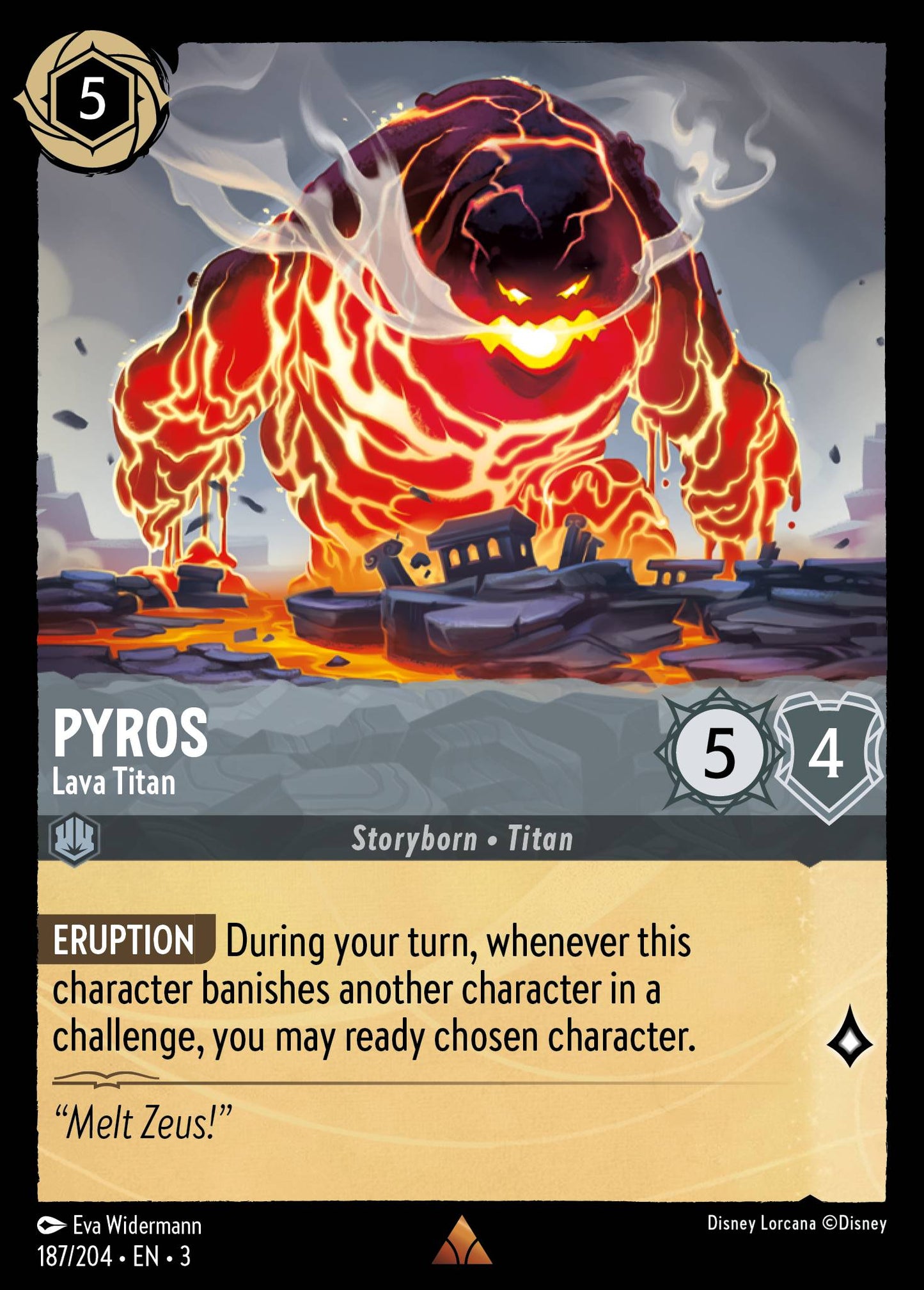 Pyros - Lava Titan - Rare Lorcana Card