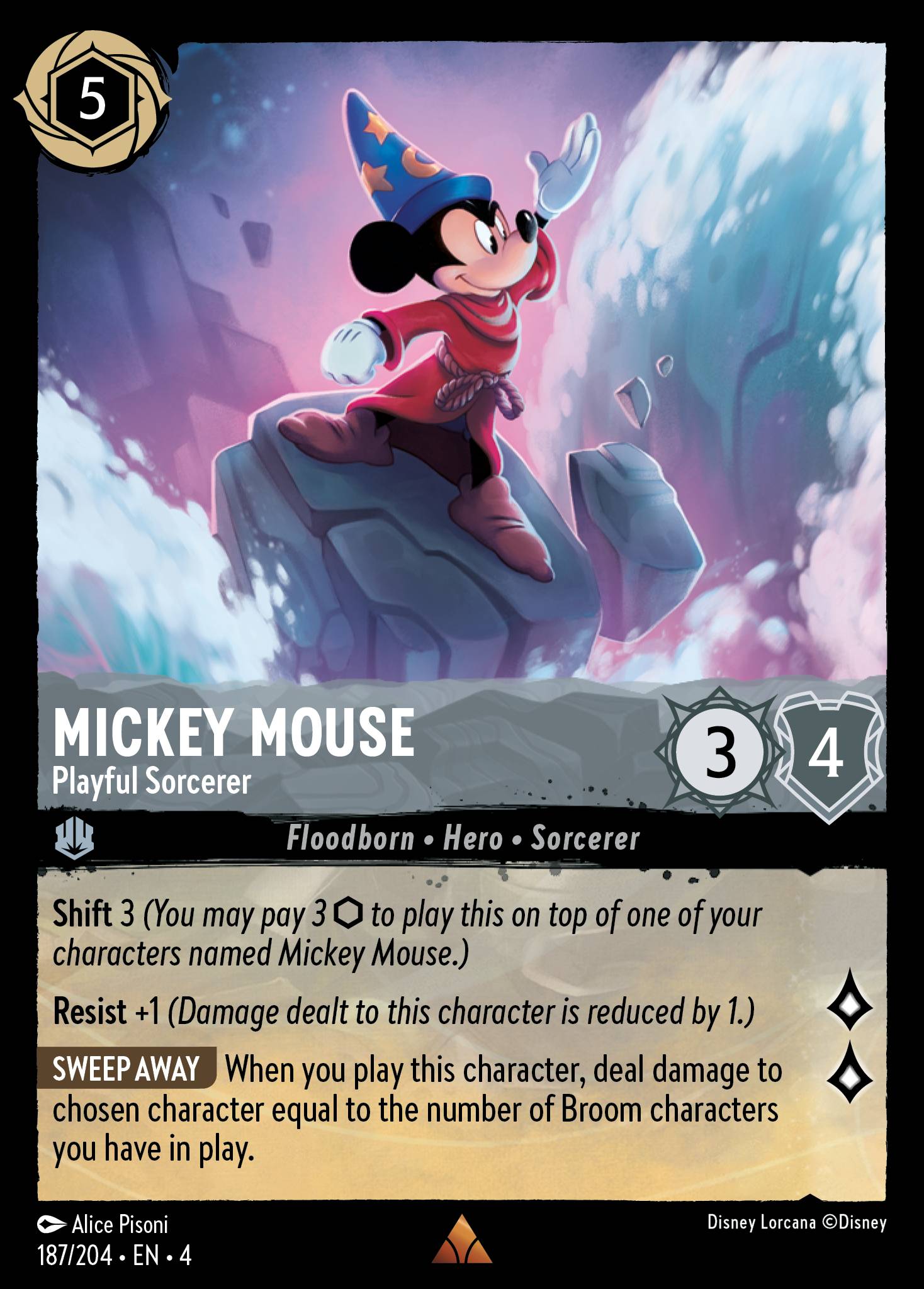 Mickey Mouse - Playful Sorcerer - Disney Lorcana Card
