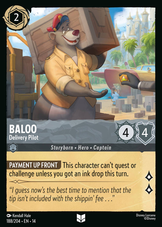 Baloo - Delivery Pilot - Uncommon Lorcana Card