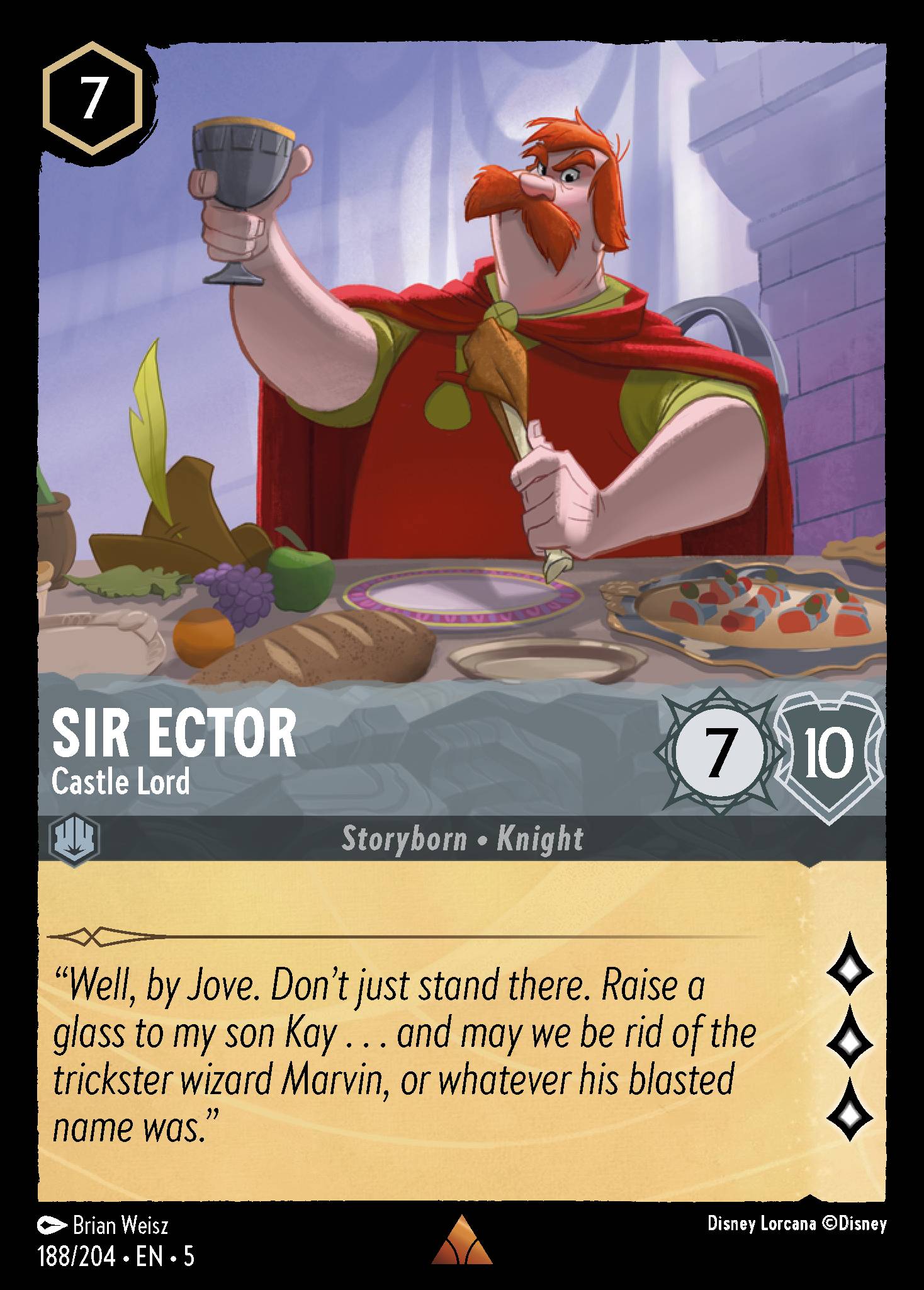 Sir Ector - Castle Lord - Rare Lorcana Card