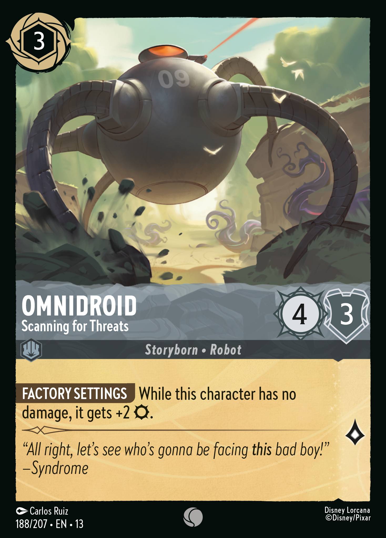Omnidroid - Scanning for Threats - Common Lorcana Card