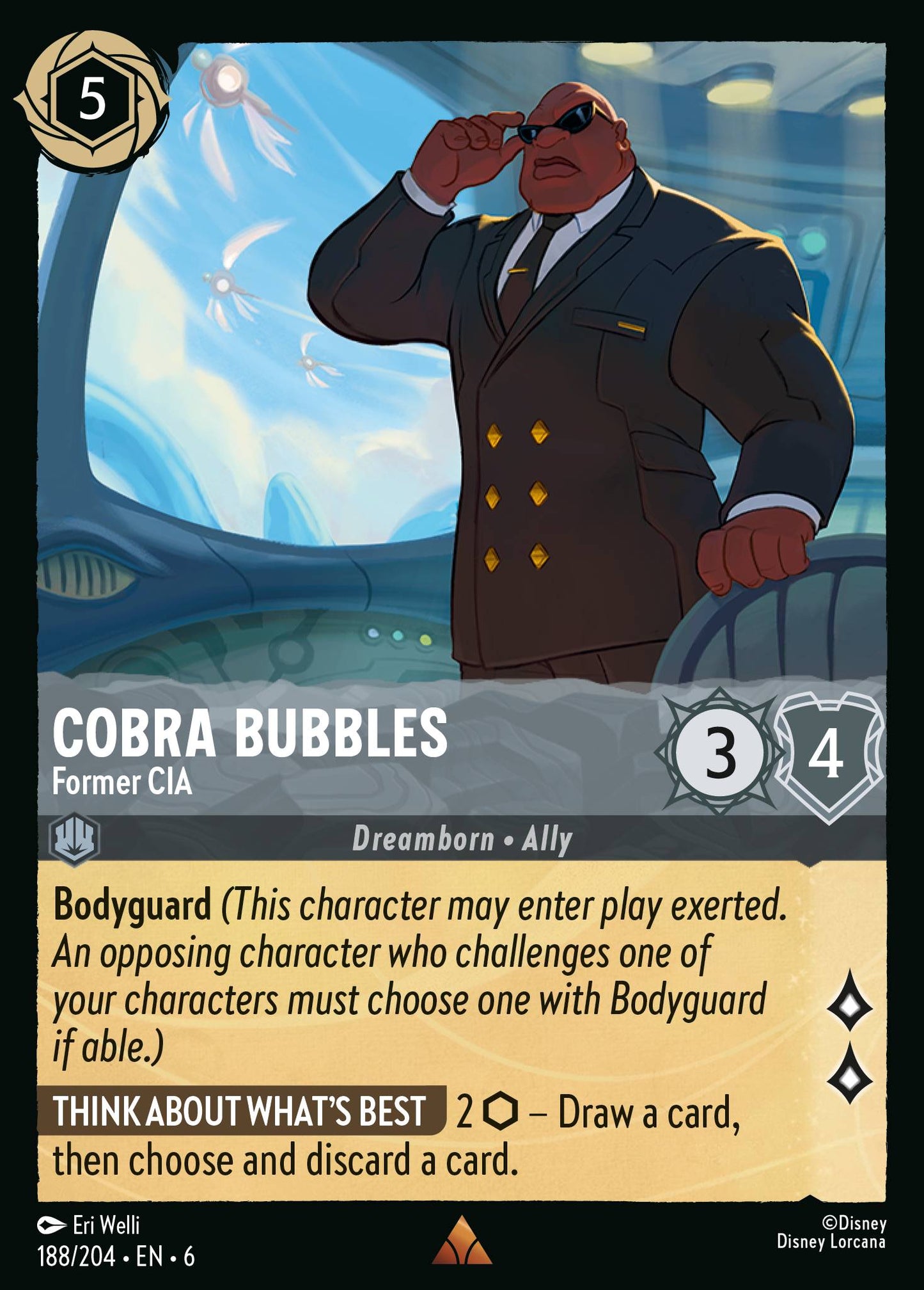 Cobra Bubbles - Former CIA - Rare Lorcana Card