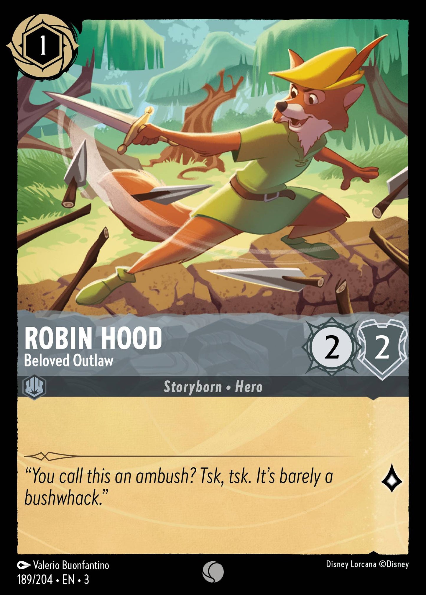 Robin Hood - Beloved Outlaw - Common Lorcana Card