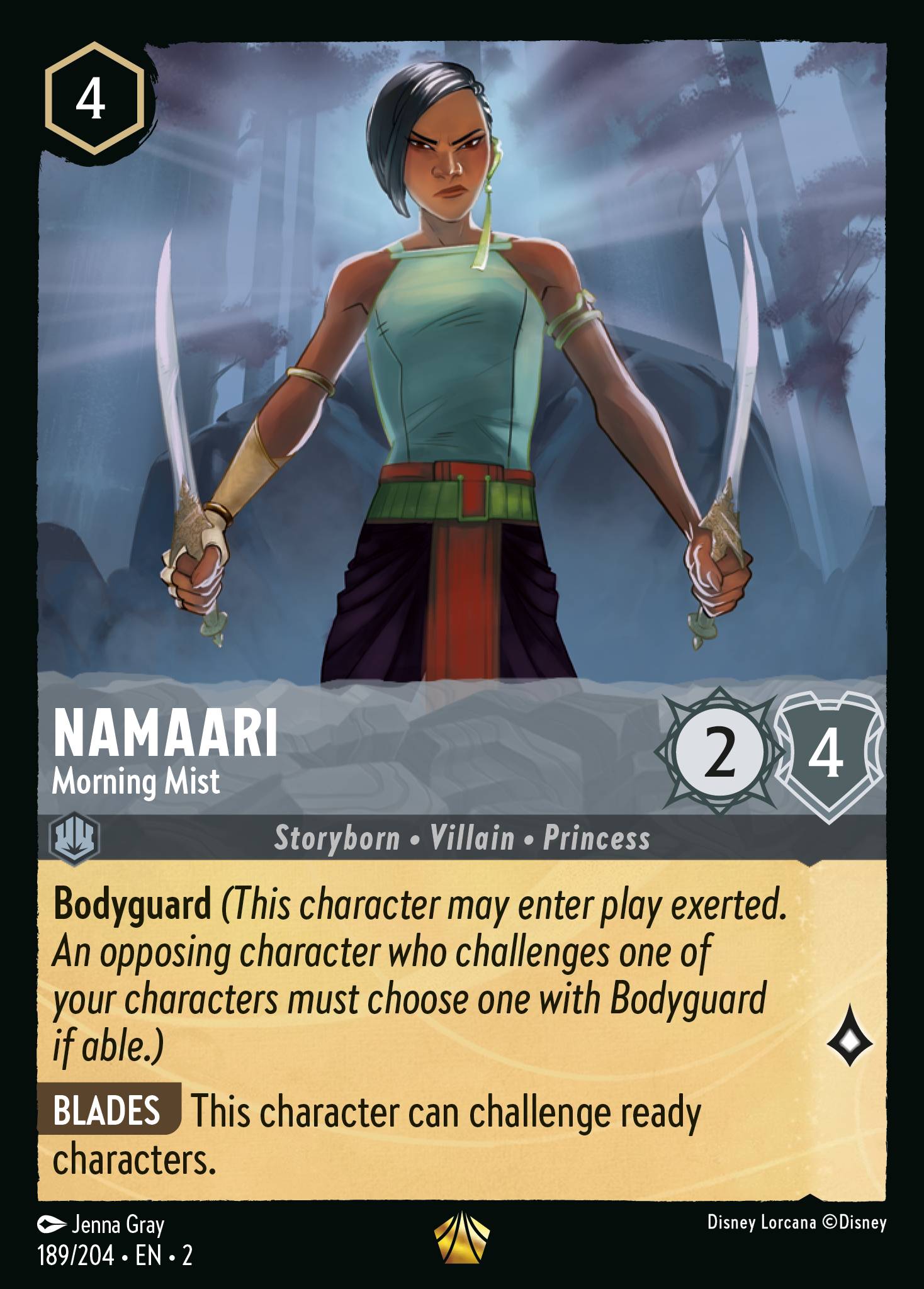 Namaari - Morning Mist - Legendary Lorcana Card