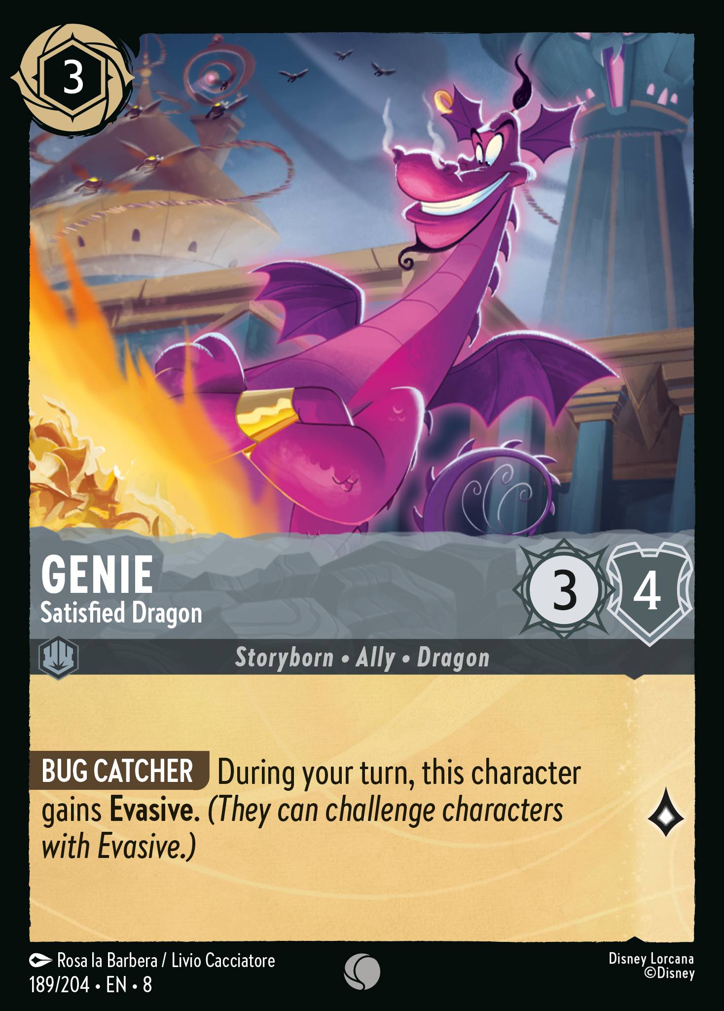 Genie - Satisfied Dragon - Common Lorcana Card