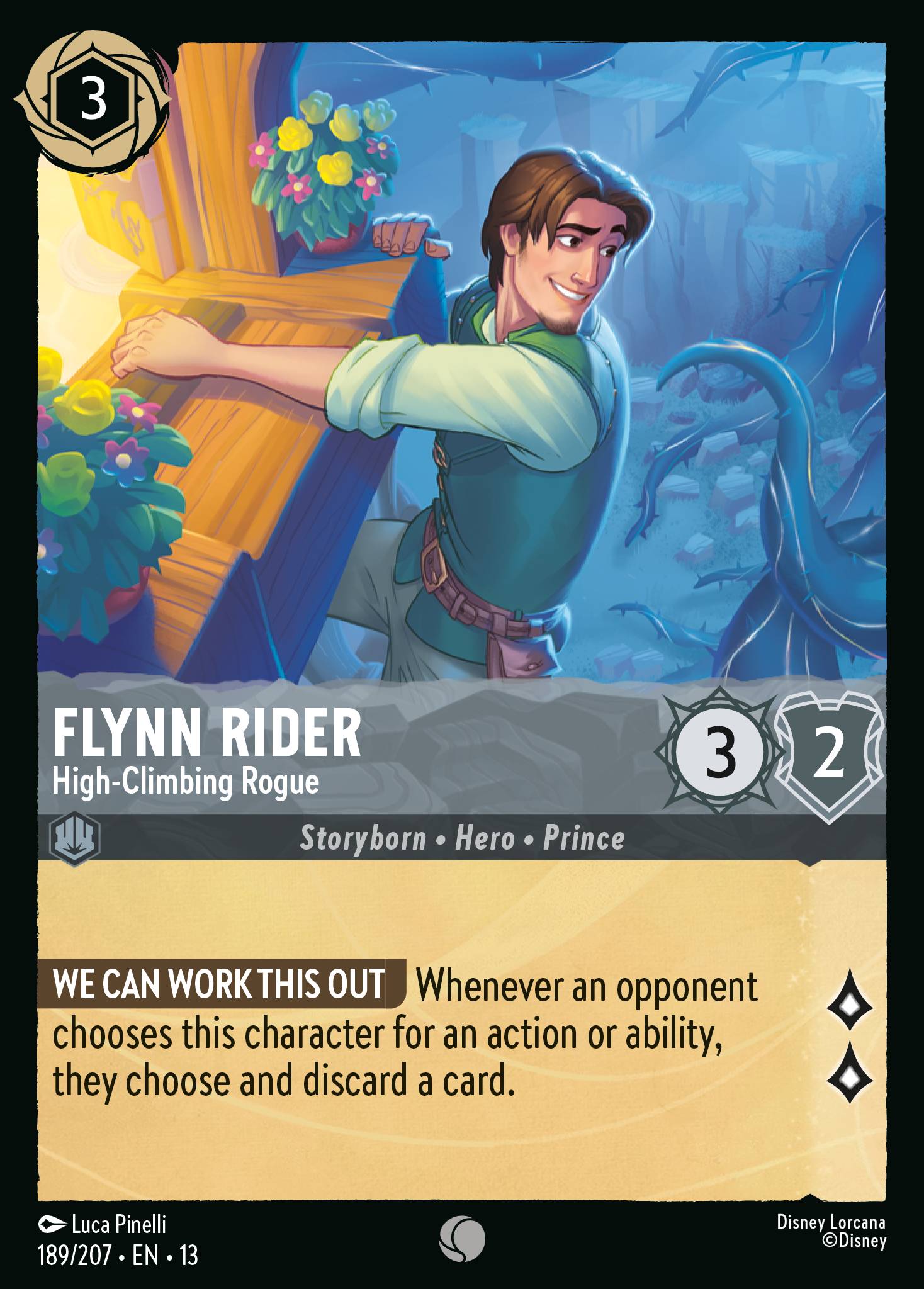 Flynn Rider - High-Climbing Rogue - Common Lorcana Card