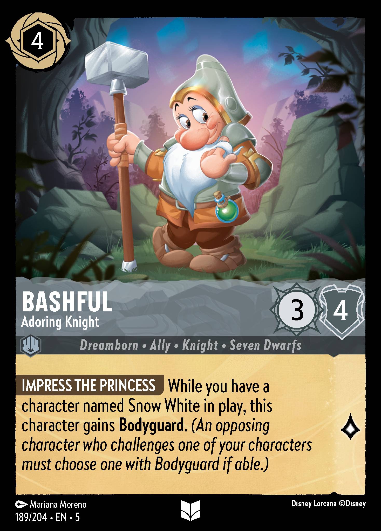Bashful - Adoring Knight - Uncommon Lorcana Card