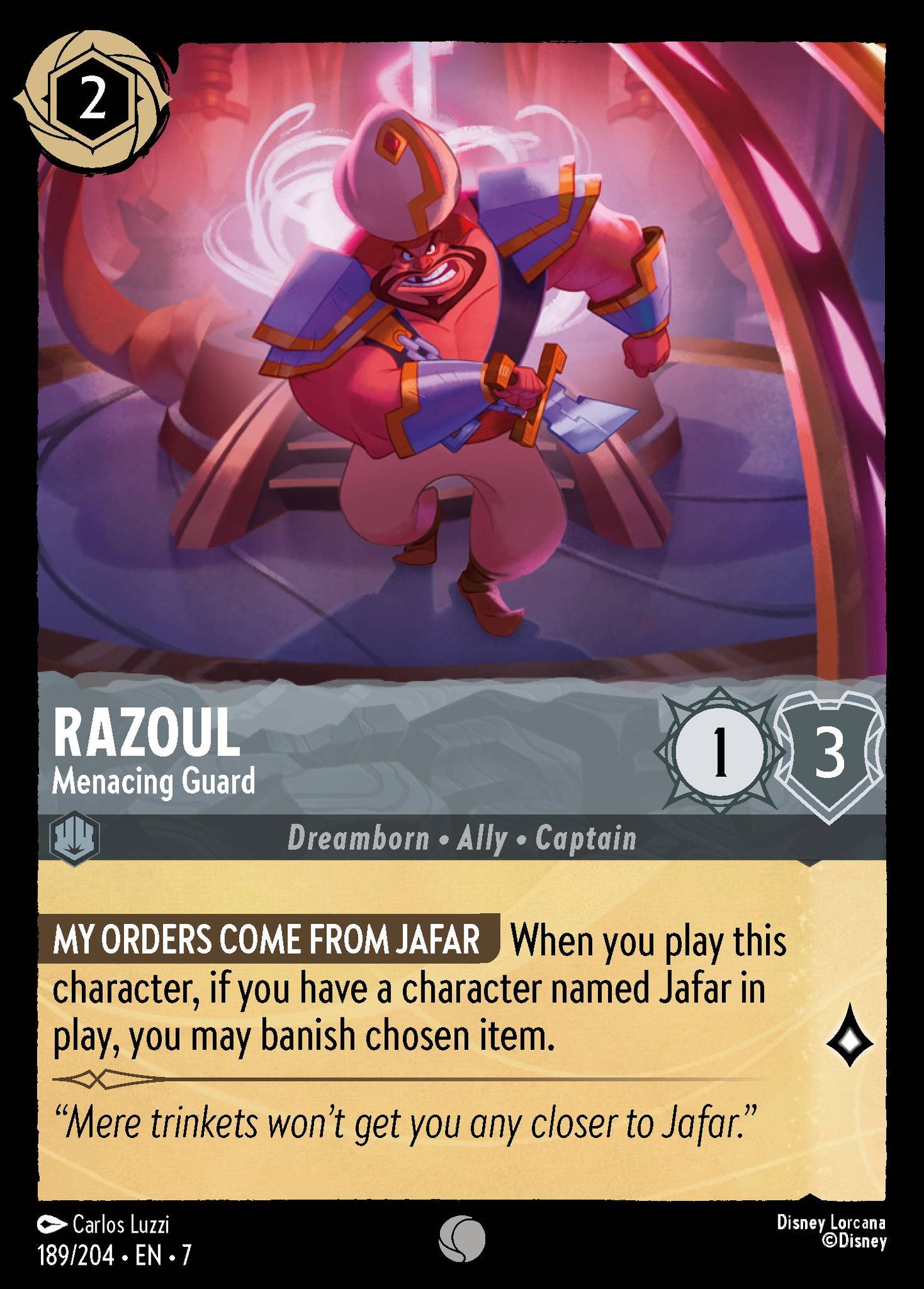 Razoul - Menacing Guard - Common Lorcana Card