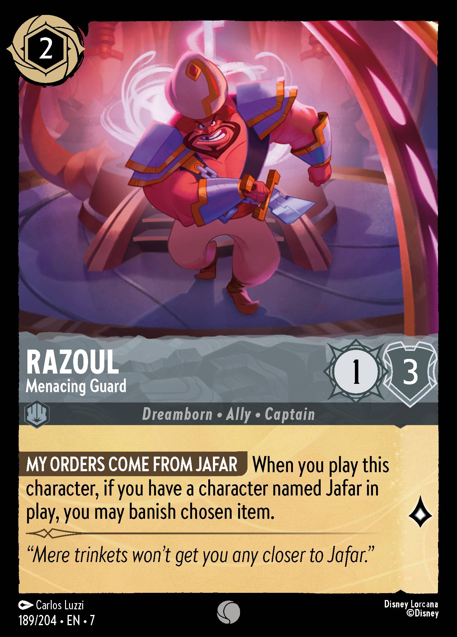 Razoul - Menacing Guard - Common Lorcana Card